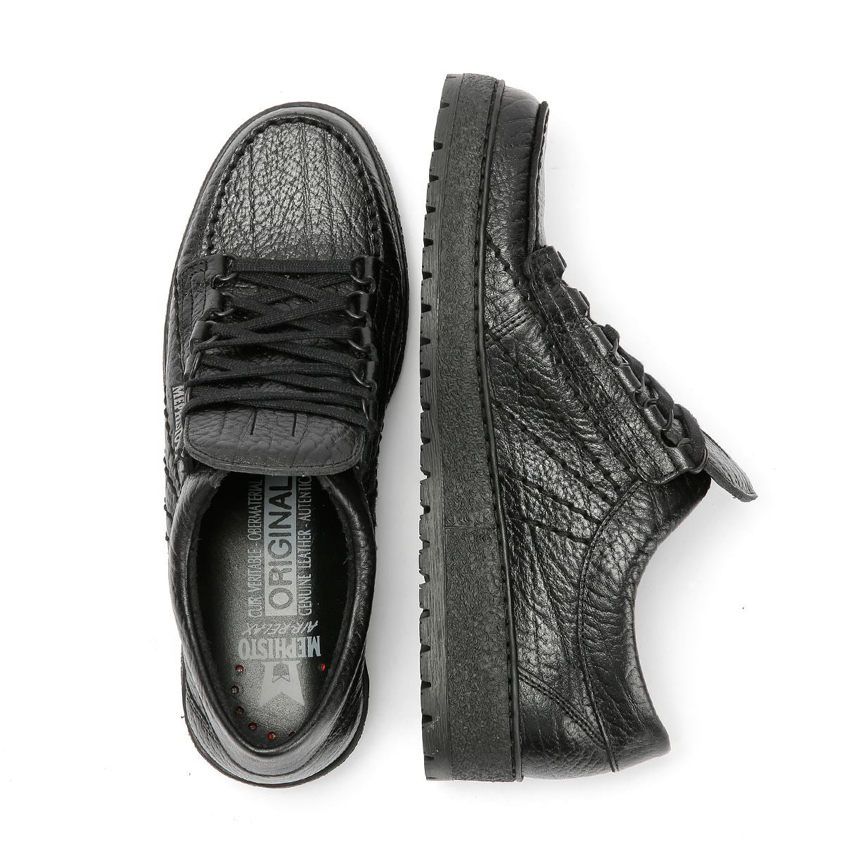 Mephisto Rainbow Mamouth 714 Leather Men's Black Shoes
