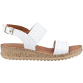 Hush Puppies Ebony Wide Fit Leather Women's White Sandals