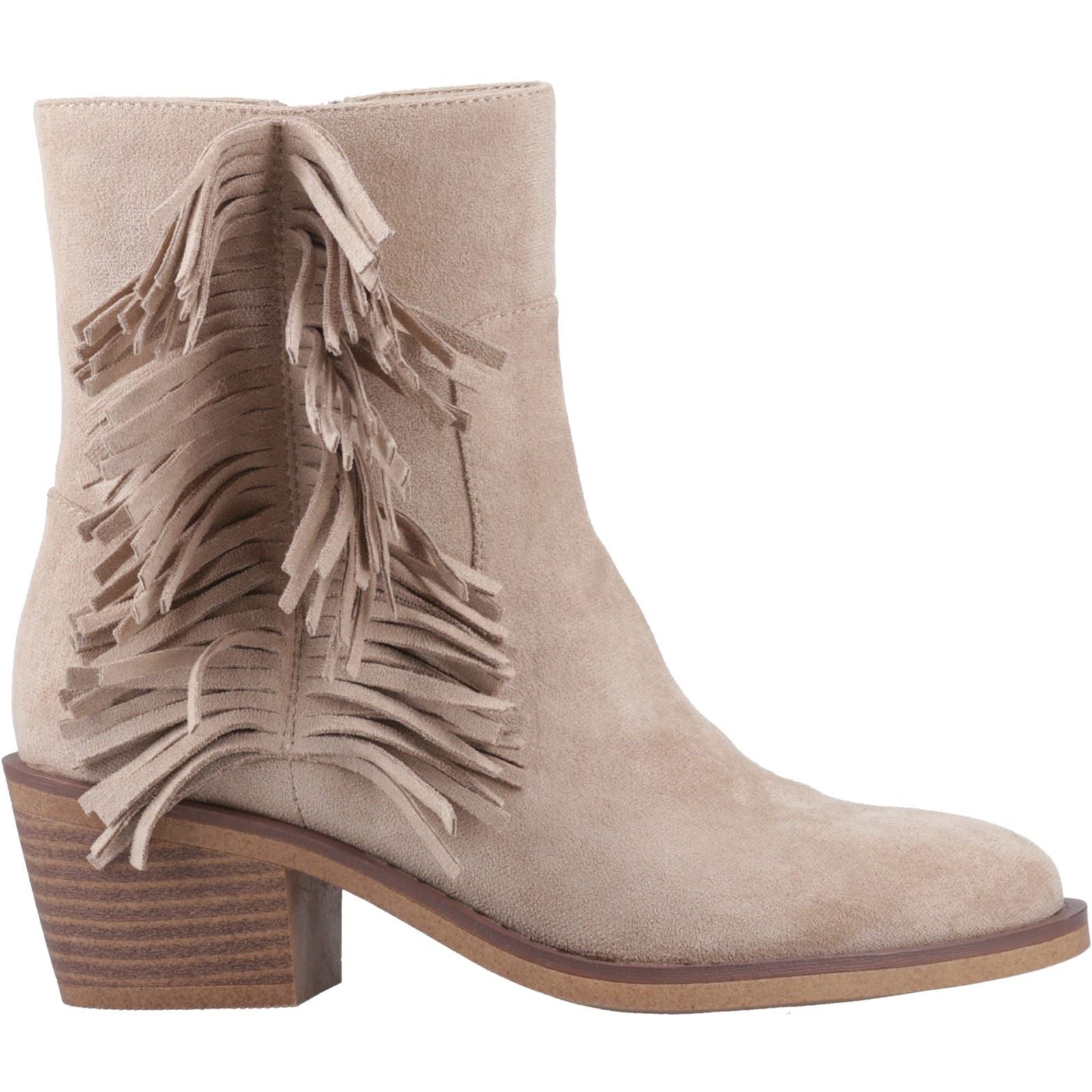Rocket Dog Yankee Faux Suede Women's Taupe Heeled Ankle Boots
