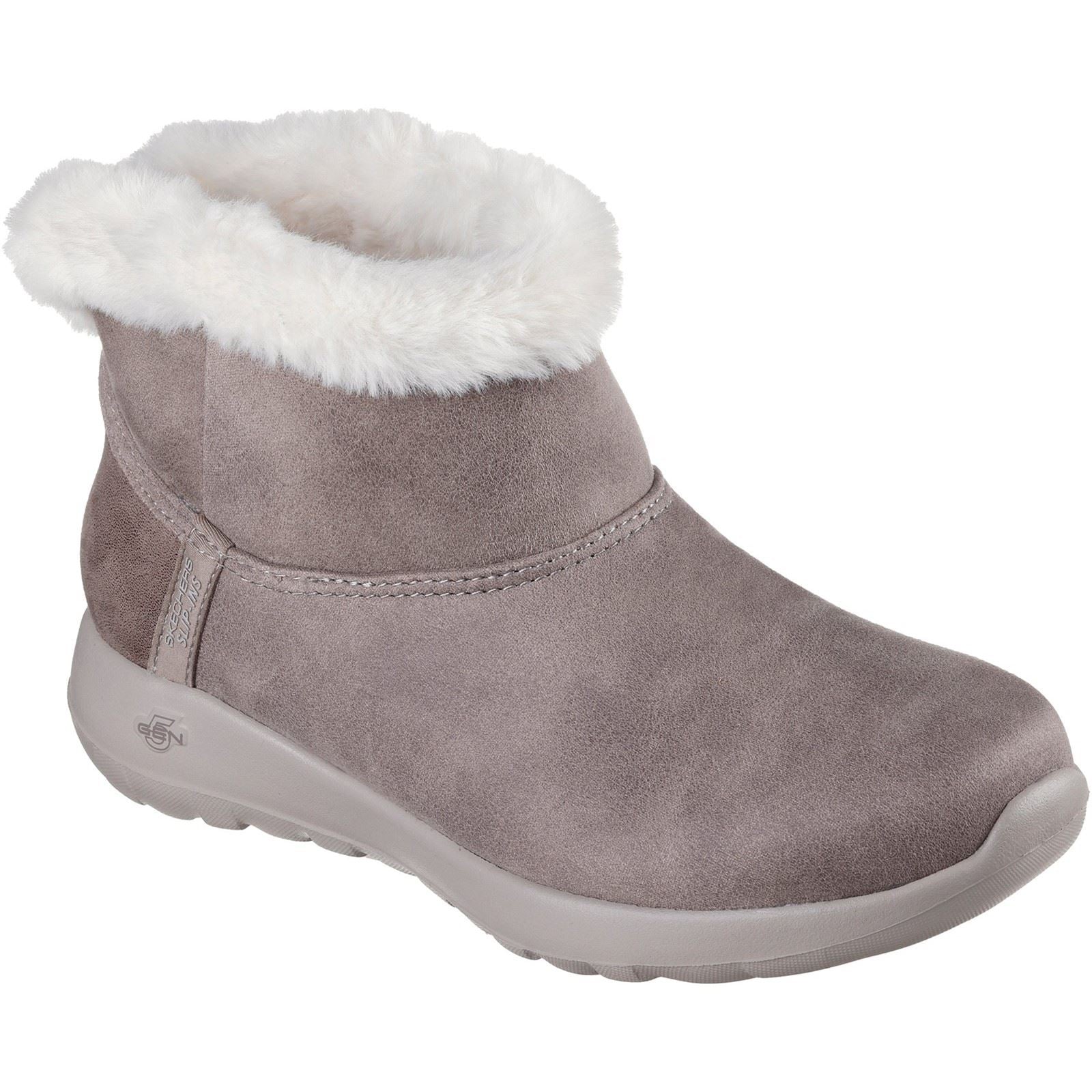 Skechers On-the-GO Joy Cozy Dream Synthetic Women's Dark Taupe Winter Ankle Boots