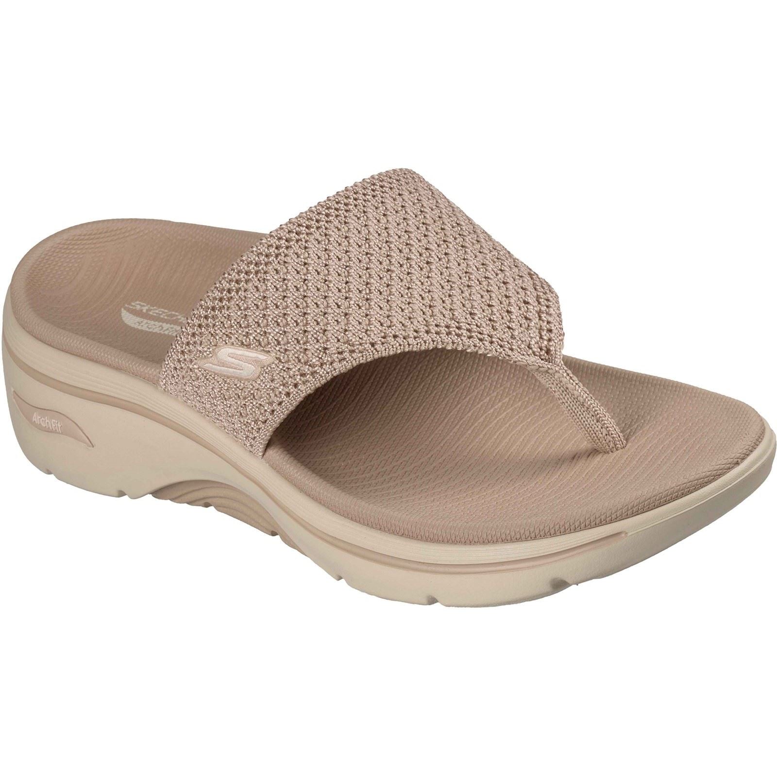 Skechers Go Walk Arch Fit 2.0 Textile Women's Taupe Standard Sandals