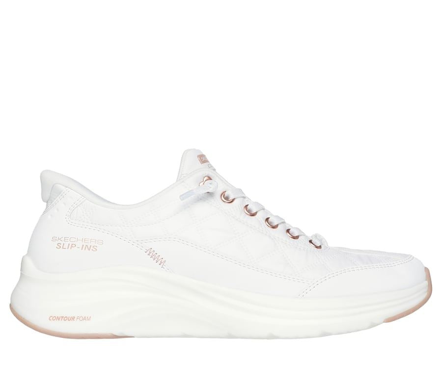 Skechers Slip-Ins Contour Foam Cozy Fit Women's White Trainers