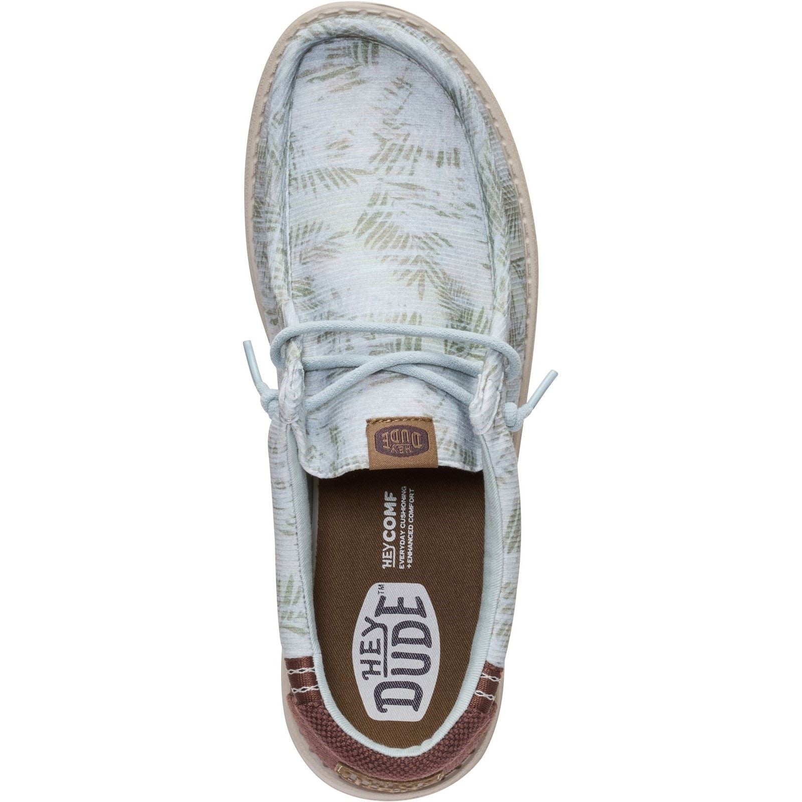 HEYDUDE Wally Washed Textile Men's Harbour Green/Multi Loafers