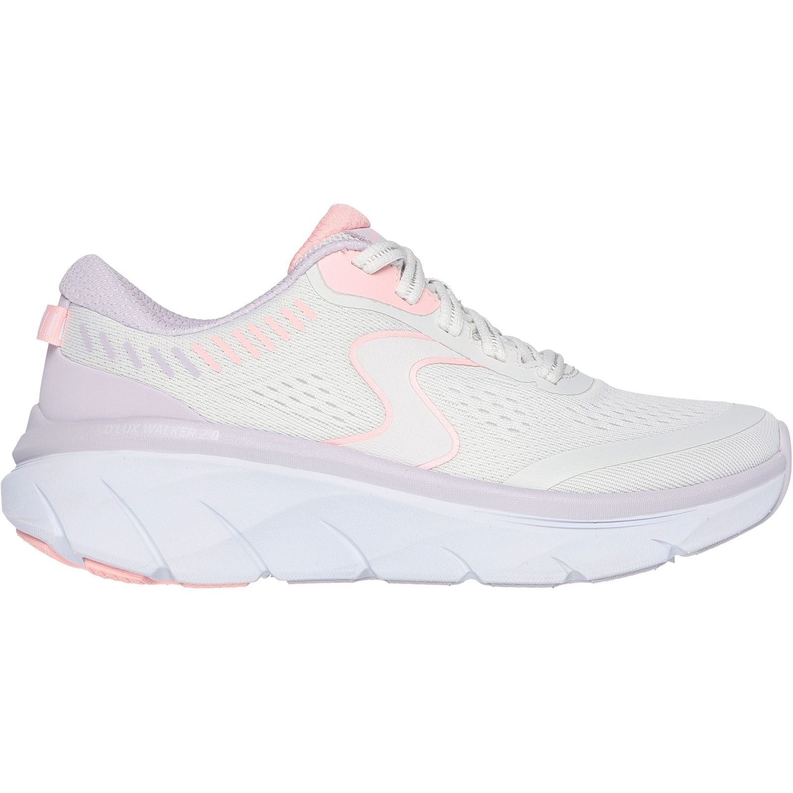 Skechers D'Lux Walker 2.0 Active Pace Textile Women's Off White/Pink Trainers