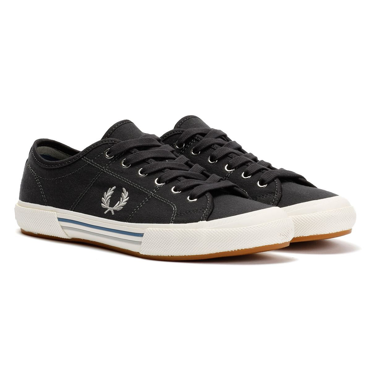 Fred Perry B708 Vintage Tennis Canvas Men's Anchor Grey Trainers