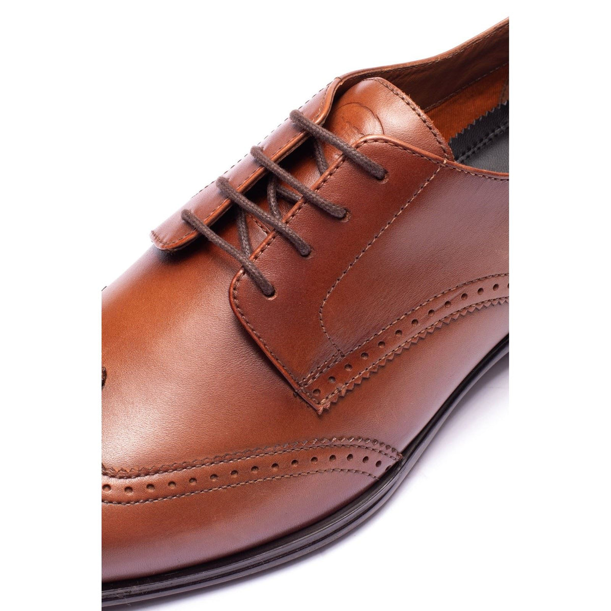 Base London Sloane Leather Men's Tan Brogues Shoes