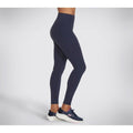 Skechers Performance GOWALK Wear High Waisted Nylon Women's Blue Sports Leggings
