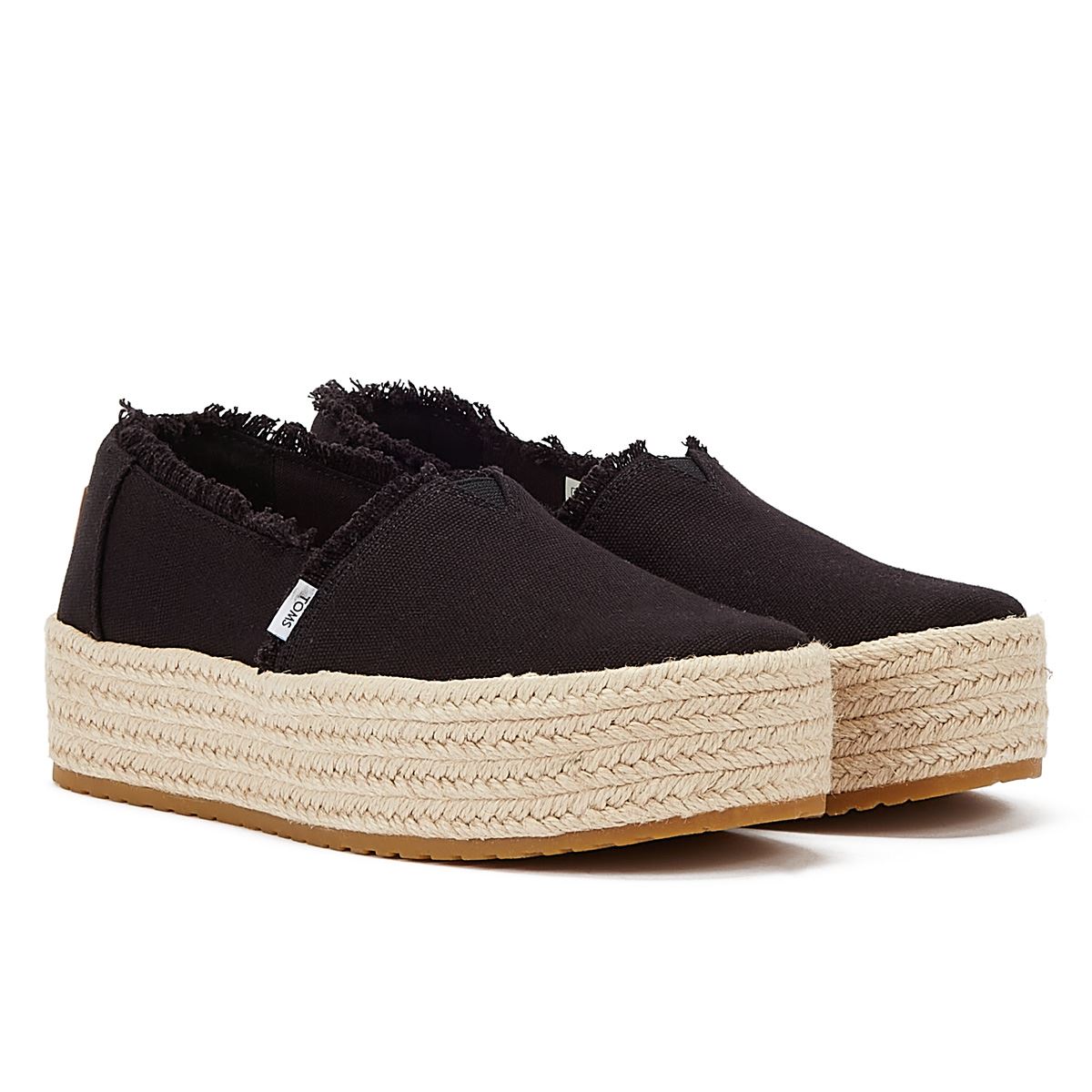 TOMS Canvas Valencia Women's Black Espadrilles