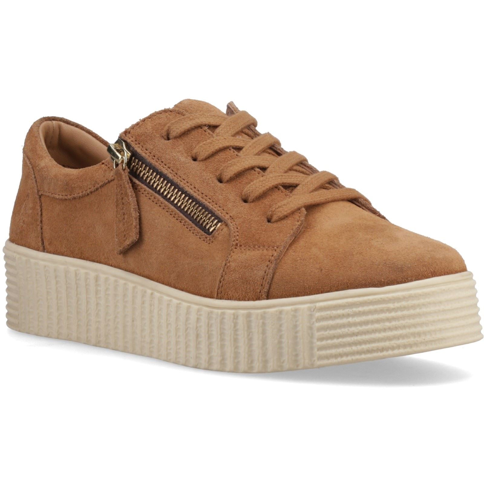Hush Puppies Tara Suede Leather Women's Tan Trainers