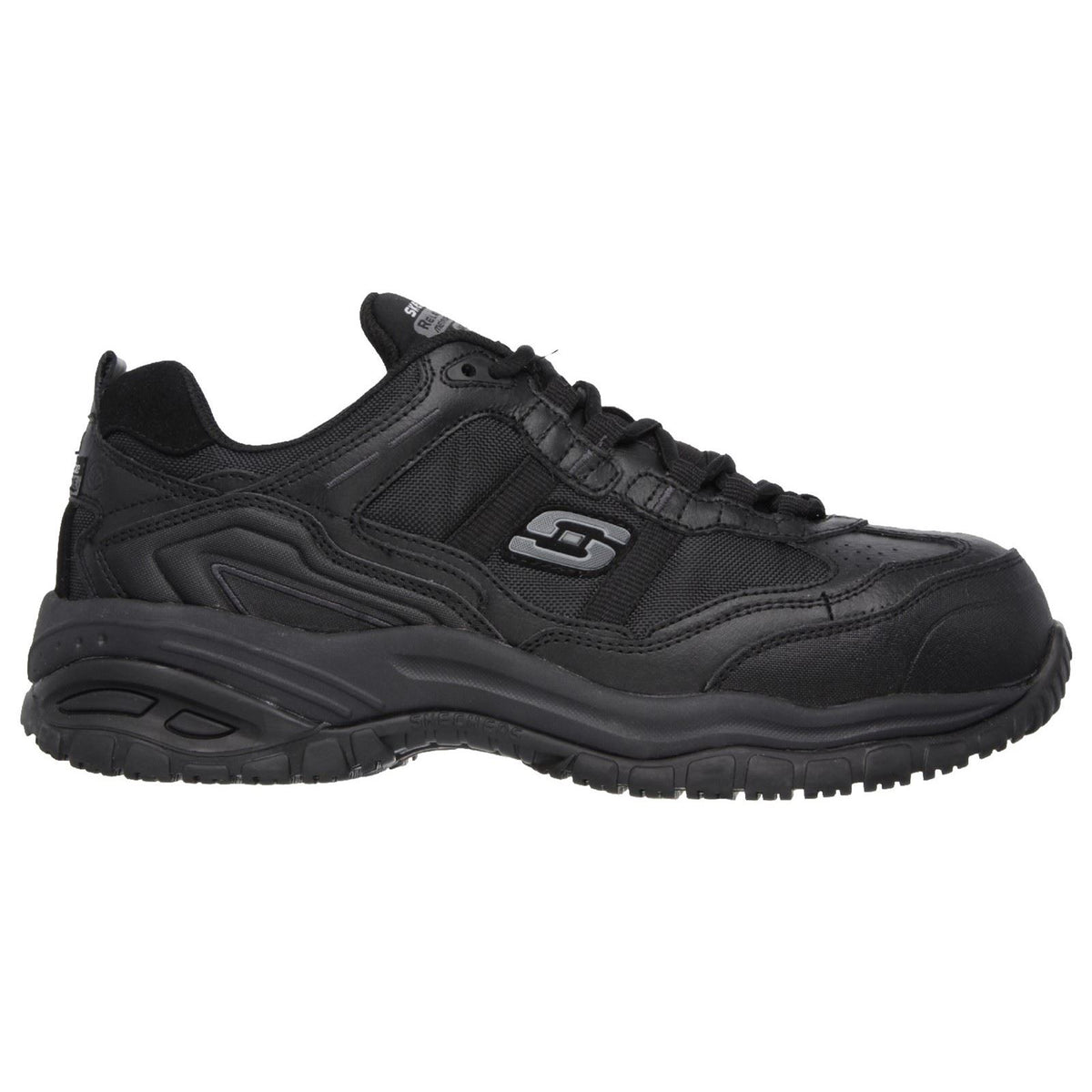 Skechers Workwear Soft Stride - Grinnell Suede Men's Black Safety Trainers