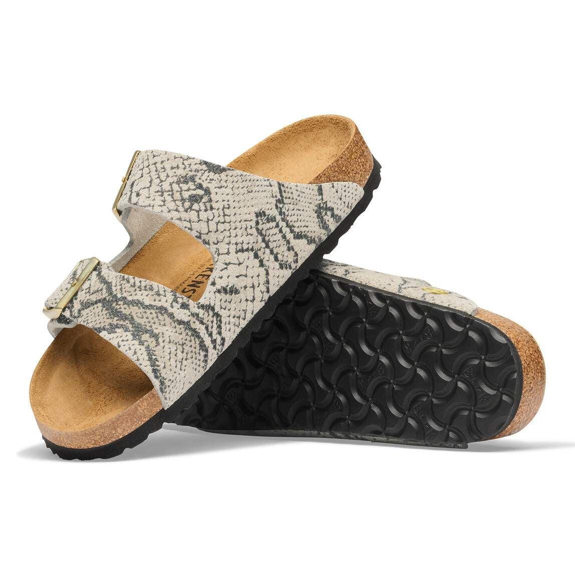 Birkenstock Arizona Rivet Suede Women's Snake Oyster Regular Sandals