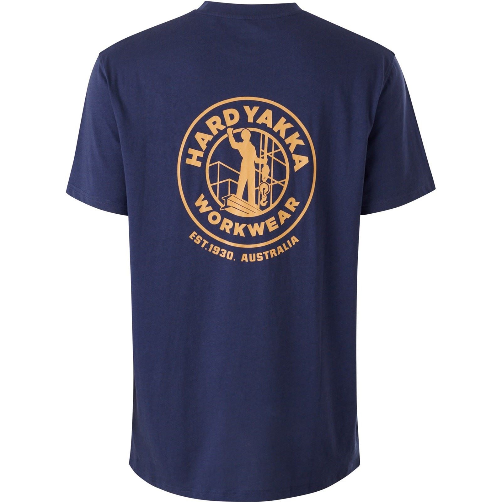 Hard Yakka Heritage Icon Cotton Men's Blue T-Shirt