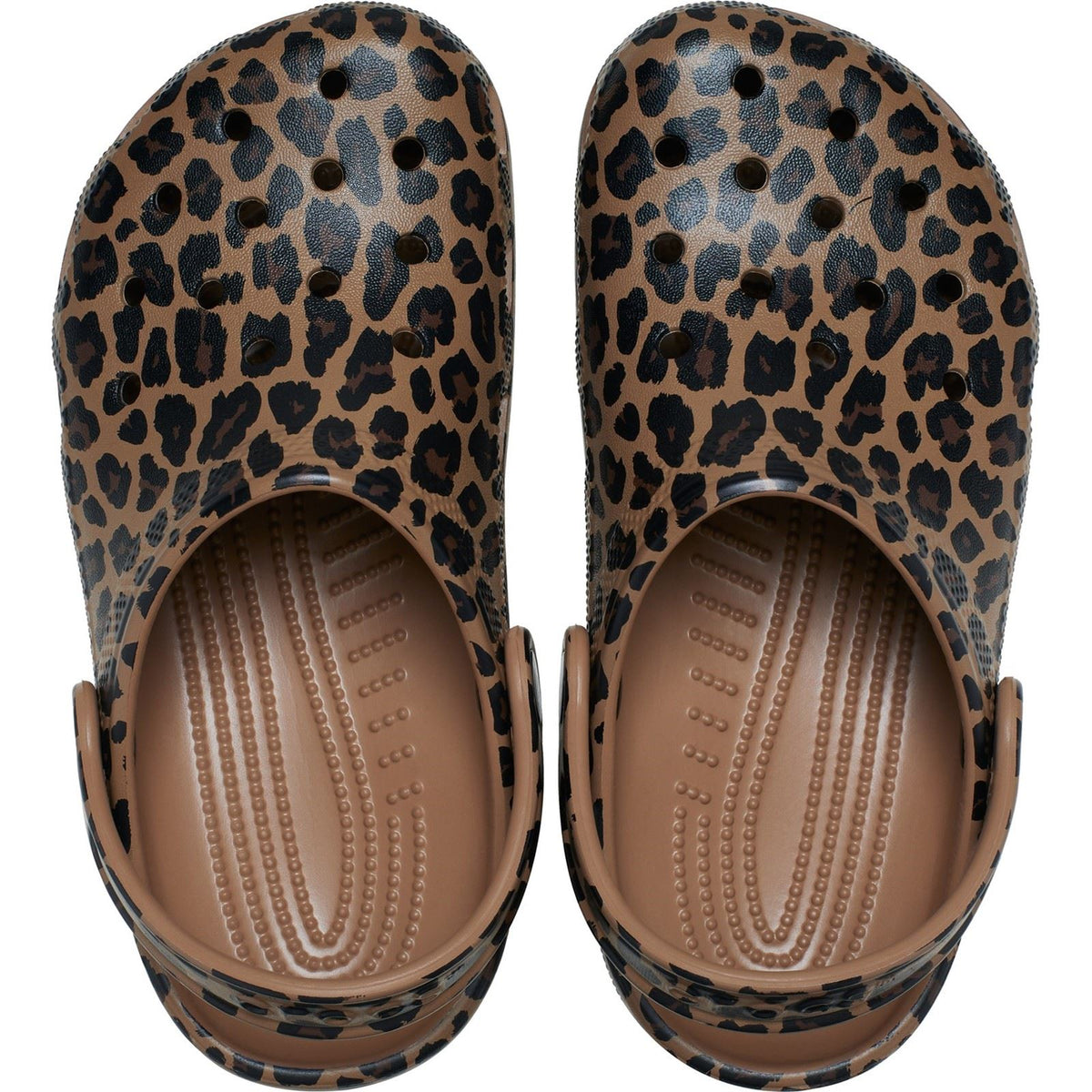 Crocs Classic Animal Kid EVA Girl's Sepia/Leopard Casual Shoes - Clogs