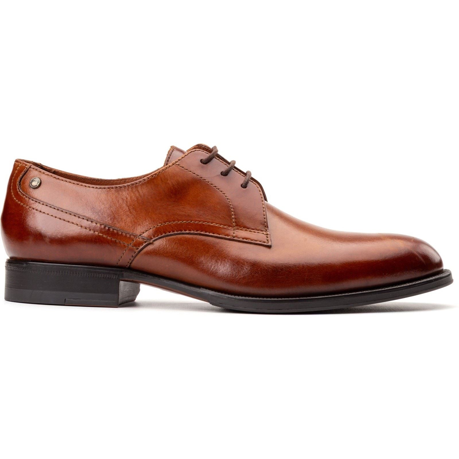 Base London Edison Leather Men's Burnt Tan Lace-Up Shoes