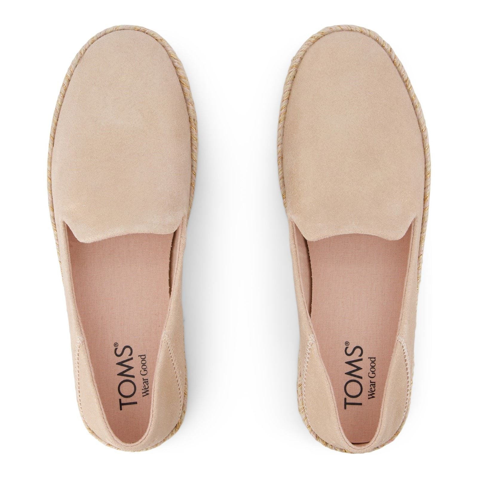 TOMS Carolina Leather Women's Pale Rose Espadrilles