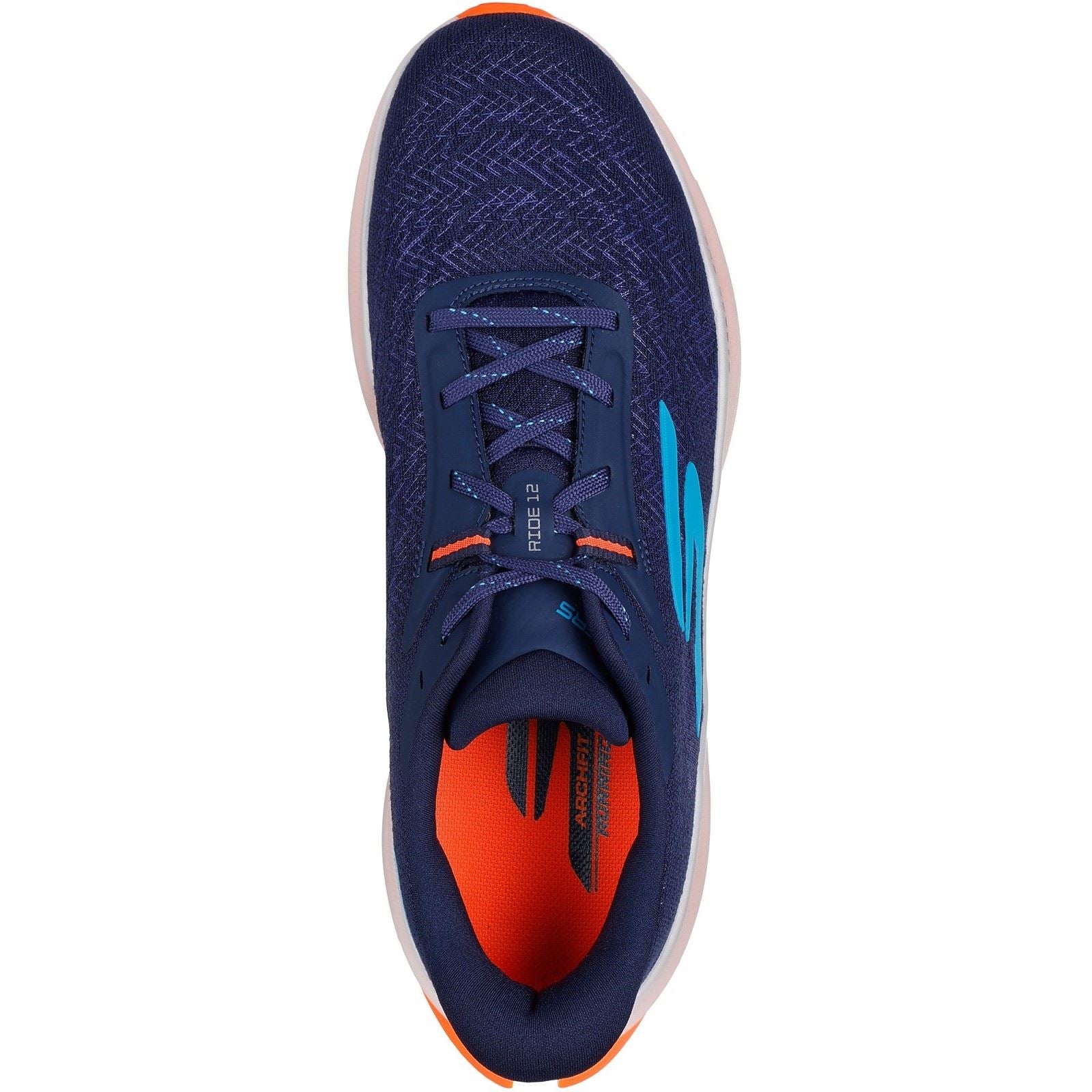 Skechers Performance GO RUN Ride 12 Textile Men's Navy/Orange Trainers