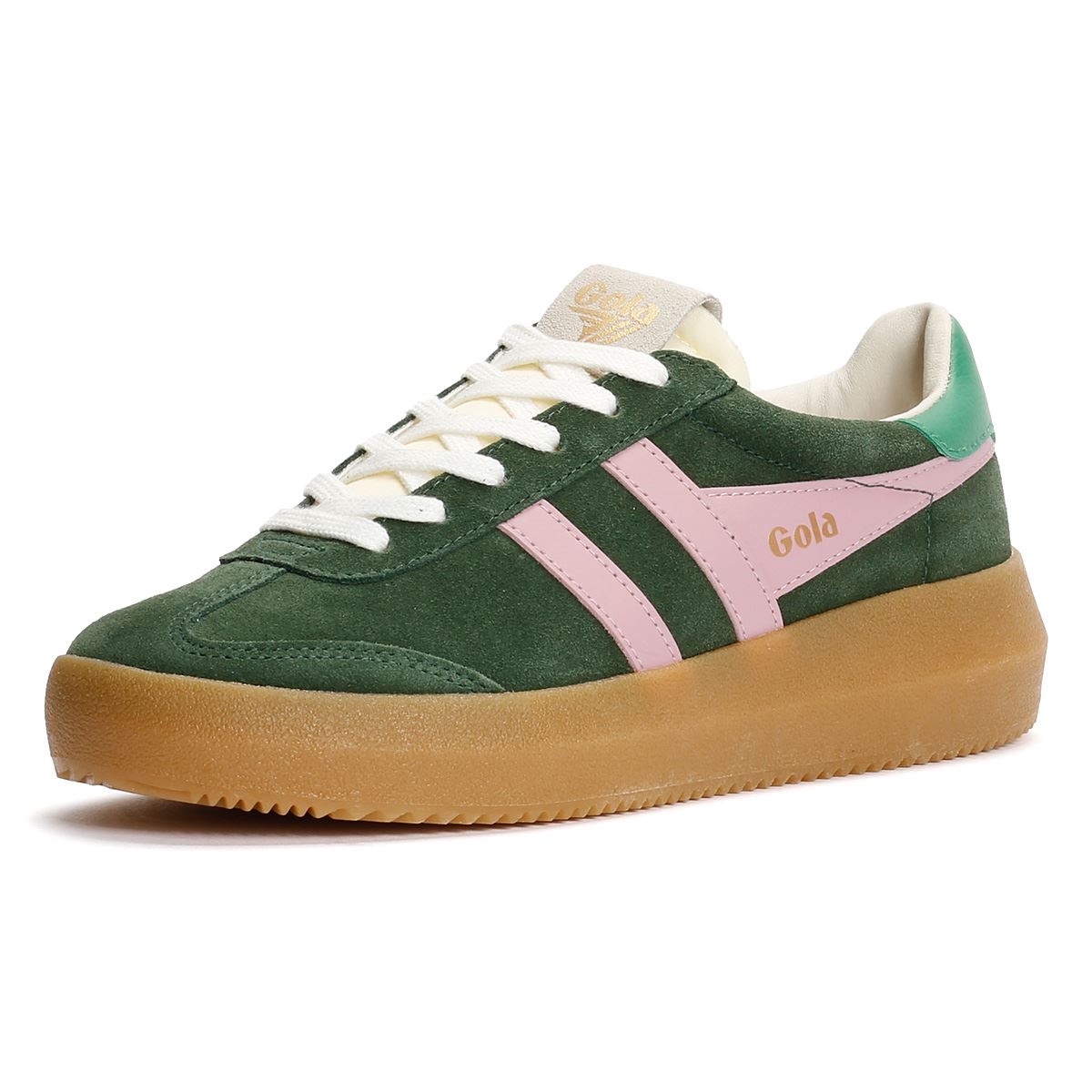 Gola Athena Suede Women's Evergreen/Candy/Jade Trainers