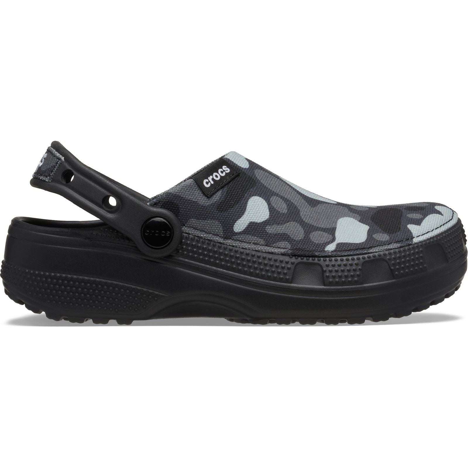 Crocs Classic Crafted Camo Textile Blend Men's Black Clogs