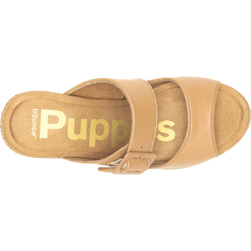 Hush Puppies Poppy Leather Women's Tan Sandals