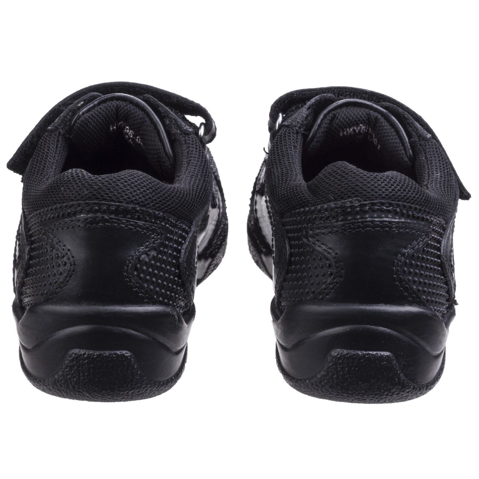 Hush Puppies Jezza Youth Boy's Black Leather Shoes