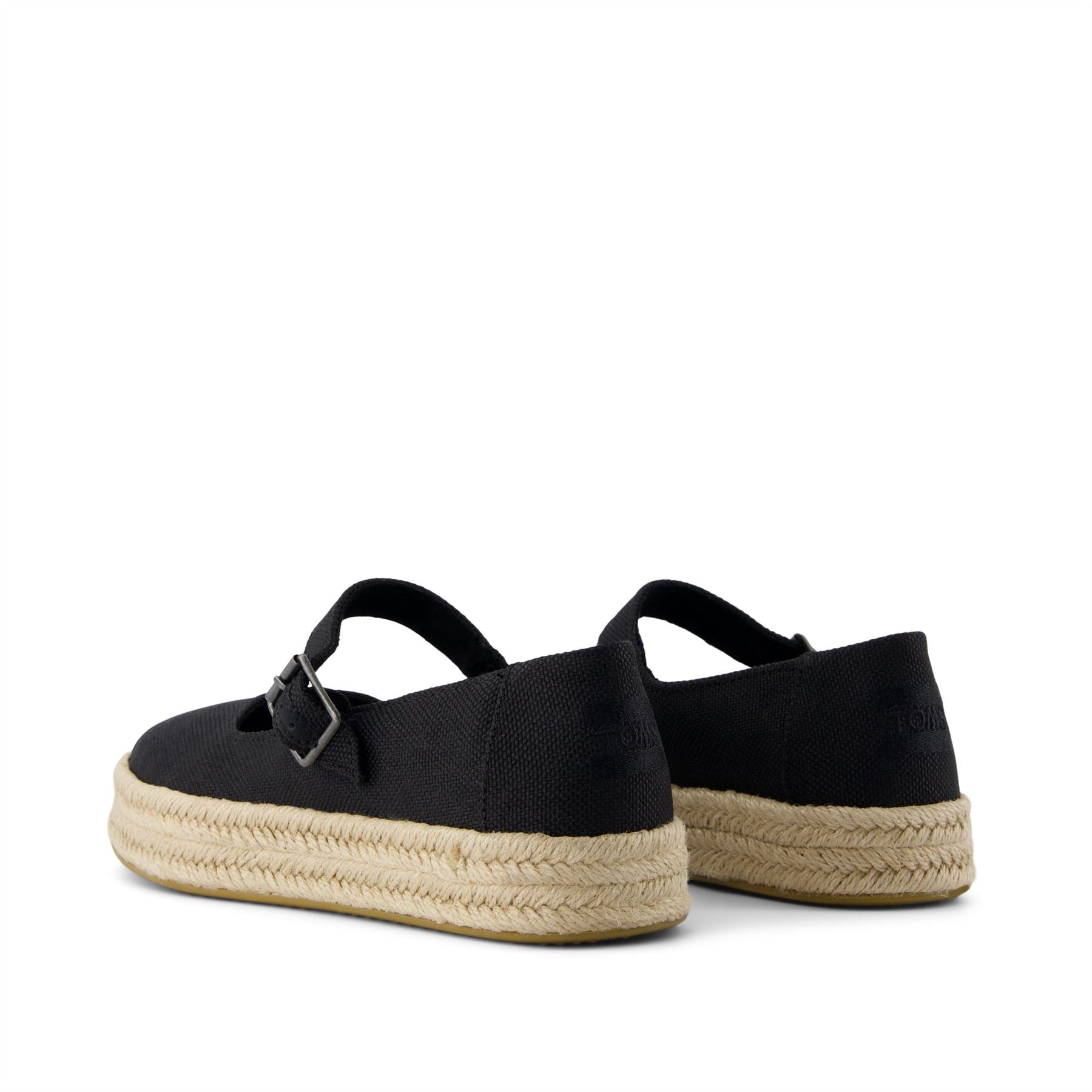 TOMS Carolina Mary Jane Textile Women's Black Espadrilles
