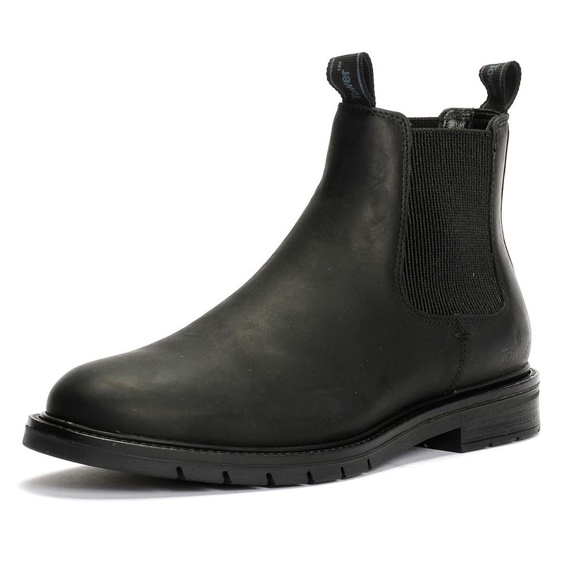 Tower London Harbour Leather Men's Black Chelsea Boots