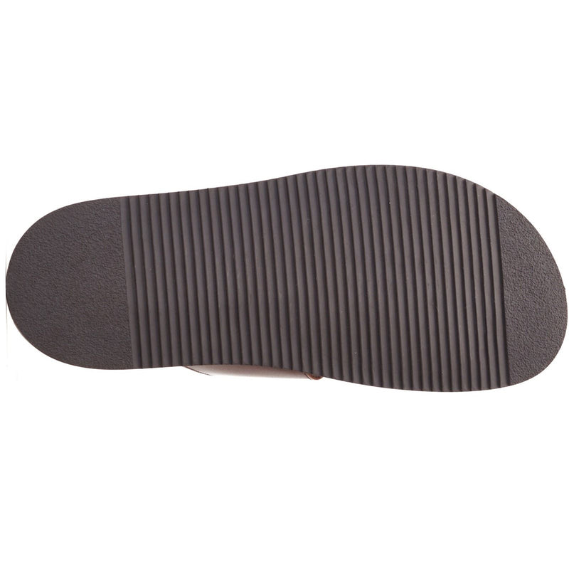 Base London Maven Leather Men's Burnt Brown Sandals