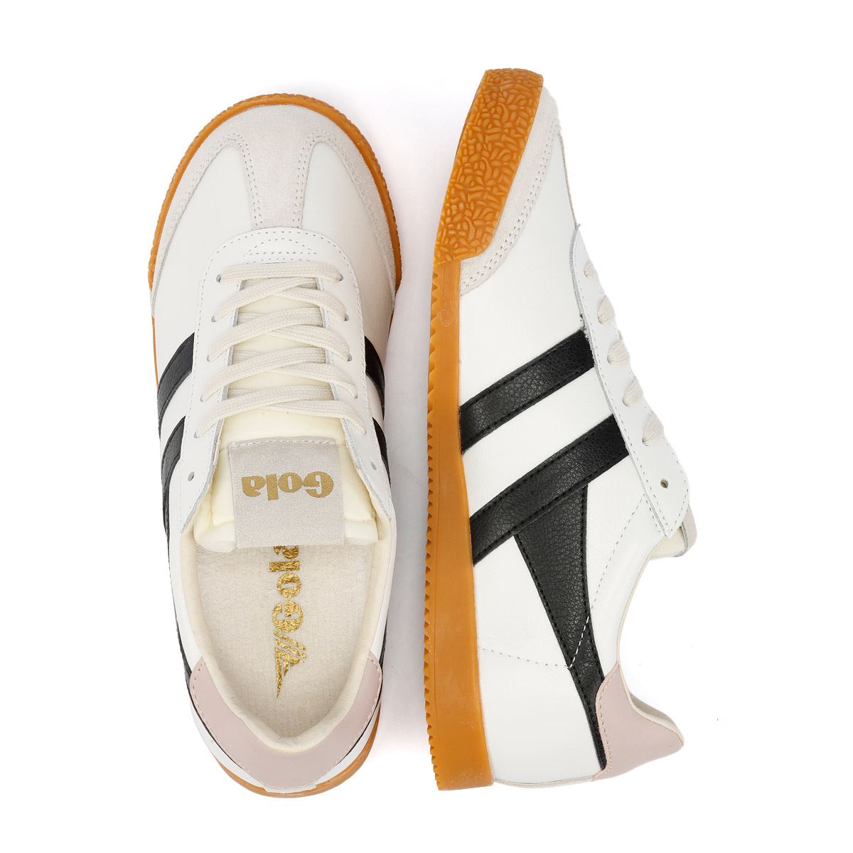 Gola Elan Leather Women's White/Black/Chalk Pink Trainers