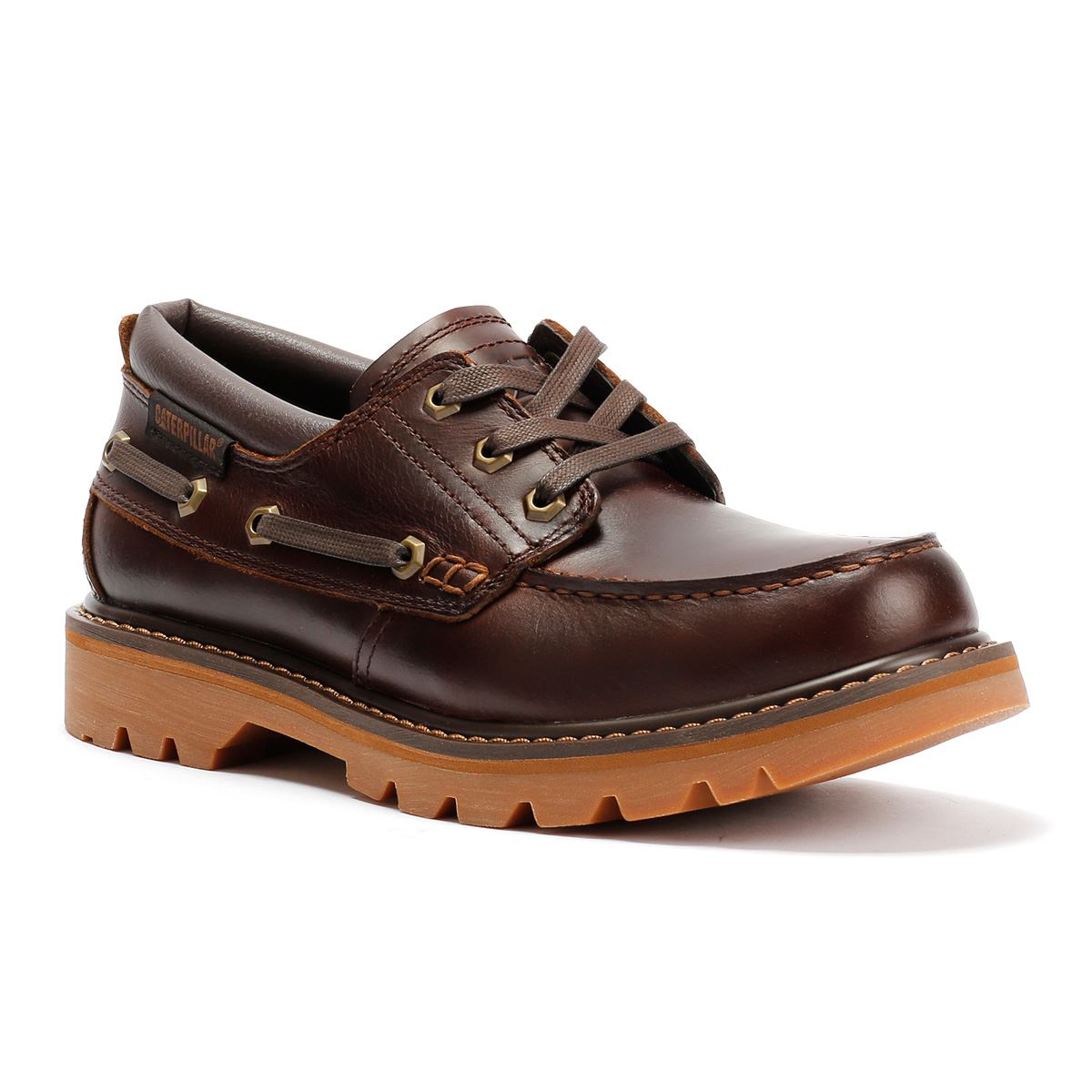 Caterpillar Colorado Boat Lo Leather Men's British Tan Lace-Up Shoes