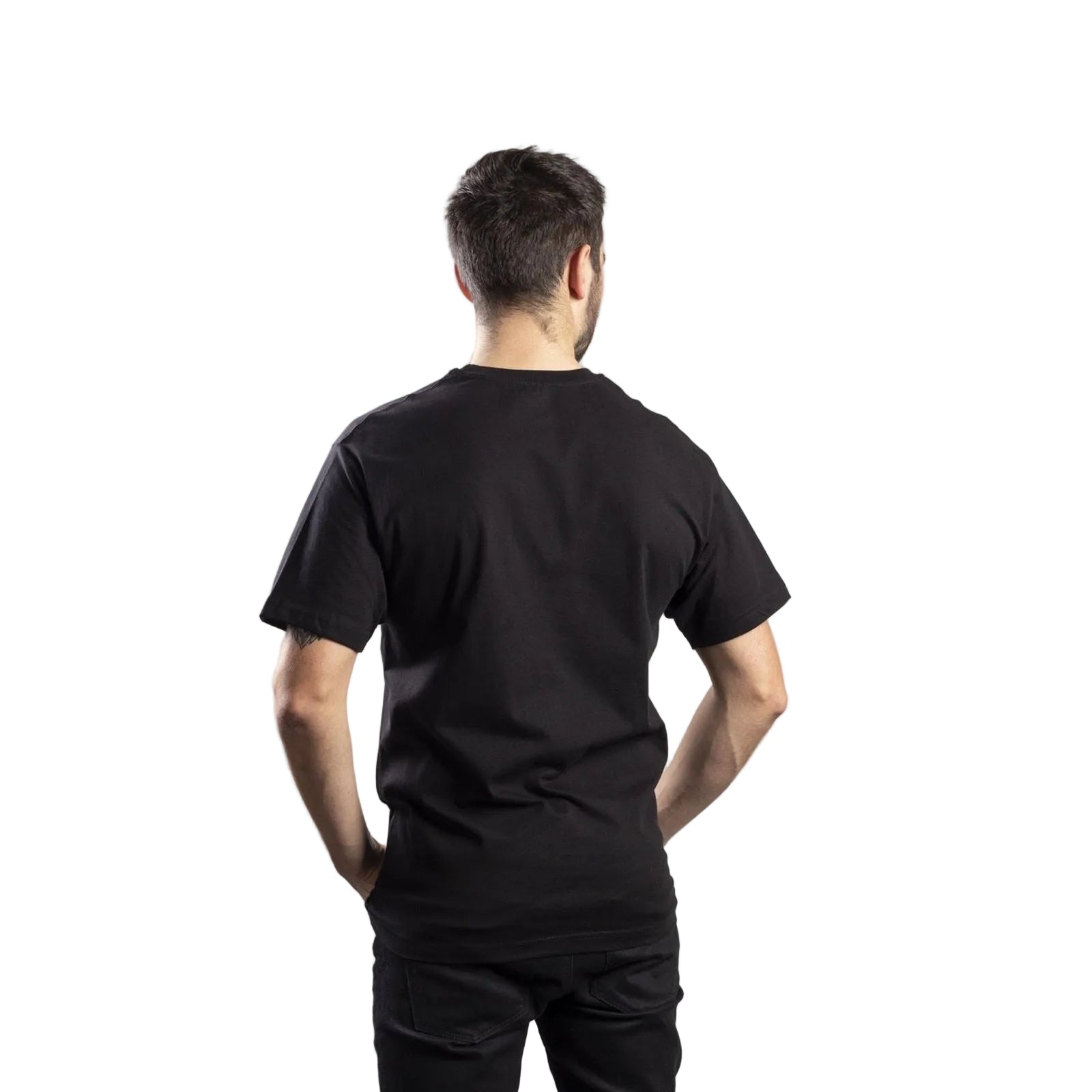 Caterpillar Trademark Logo Cotton Men's Black T-Shirt