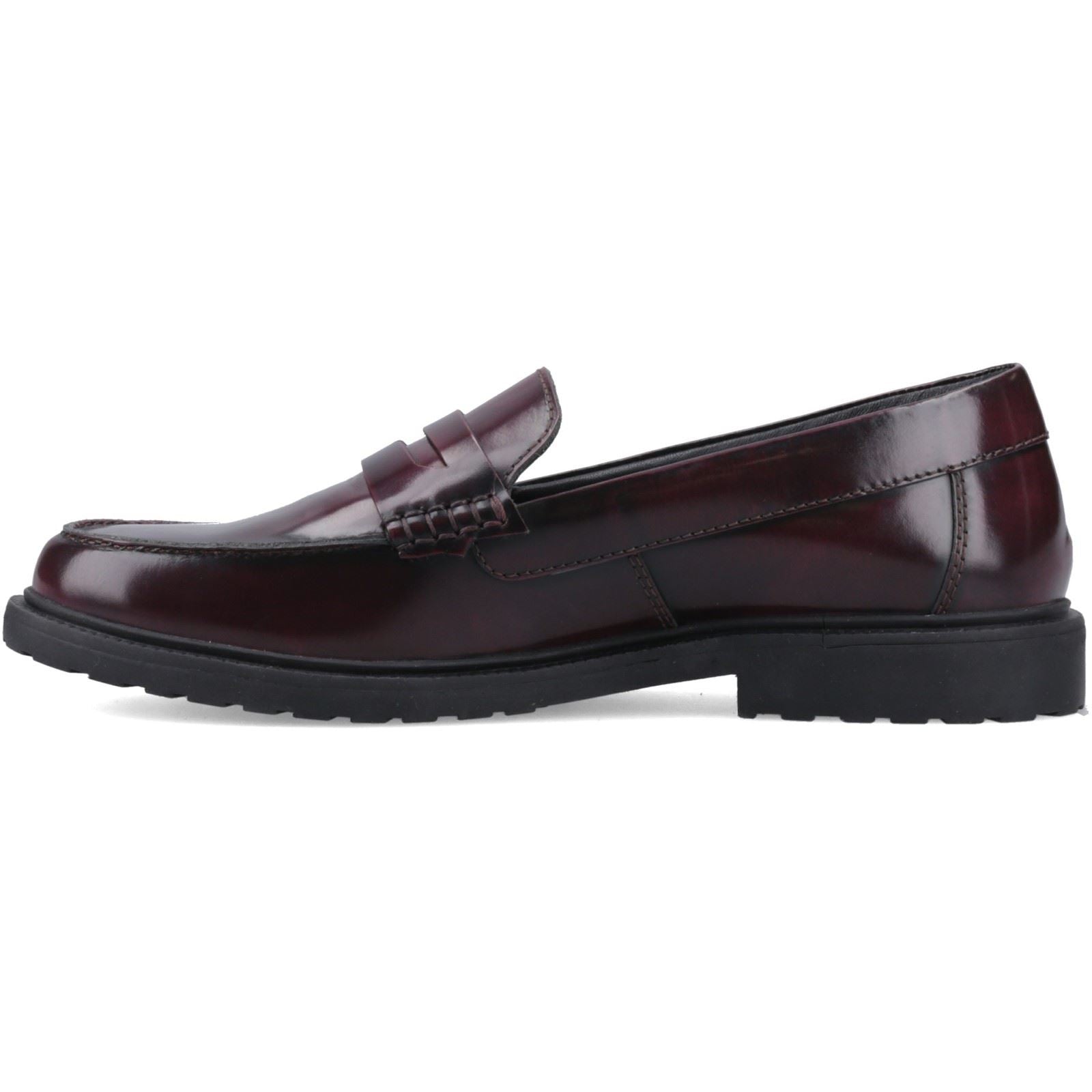 Hush Puppies Verity Slip On Leather Women's Plum Loafers