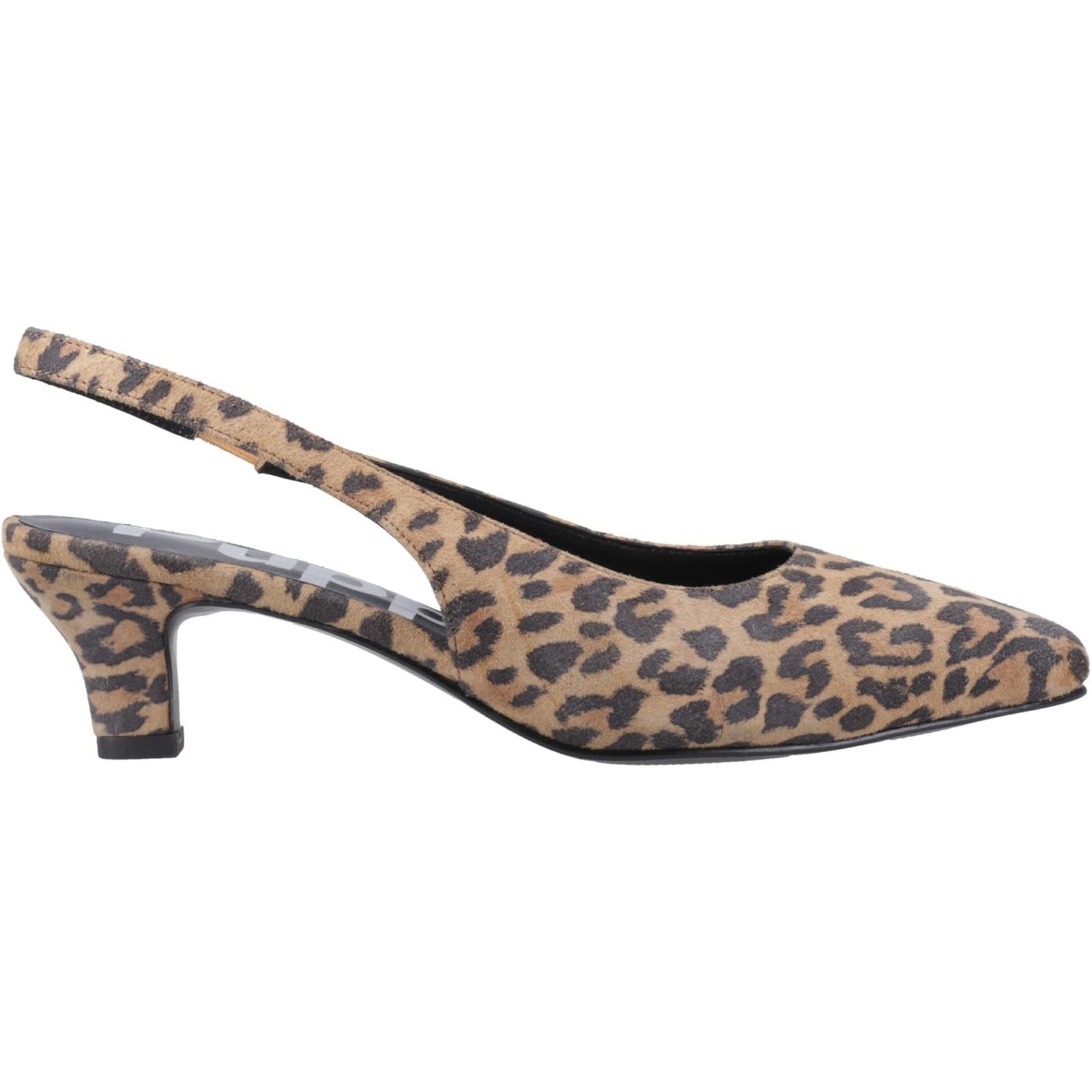 Hush Puppies Nahla Leather Women's Leopard Pointy Slingback Heels