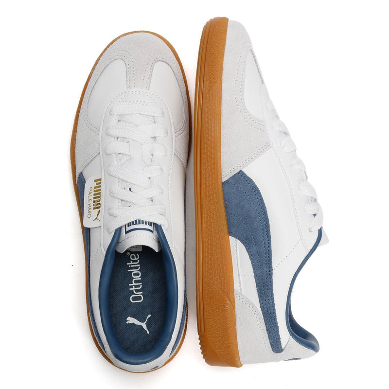 Puma Palermo Leather Men's White/Blue Trainers