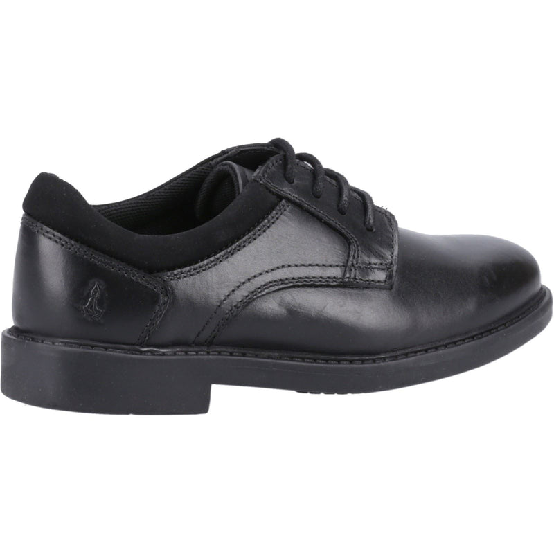 Hush Puppies Tommy Leather Youth Boy's Black Shoes