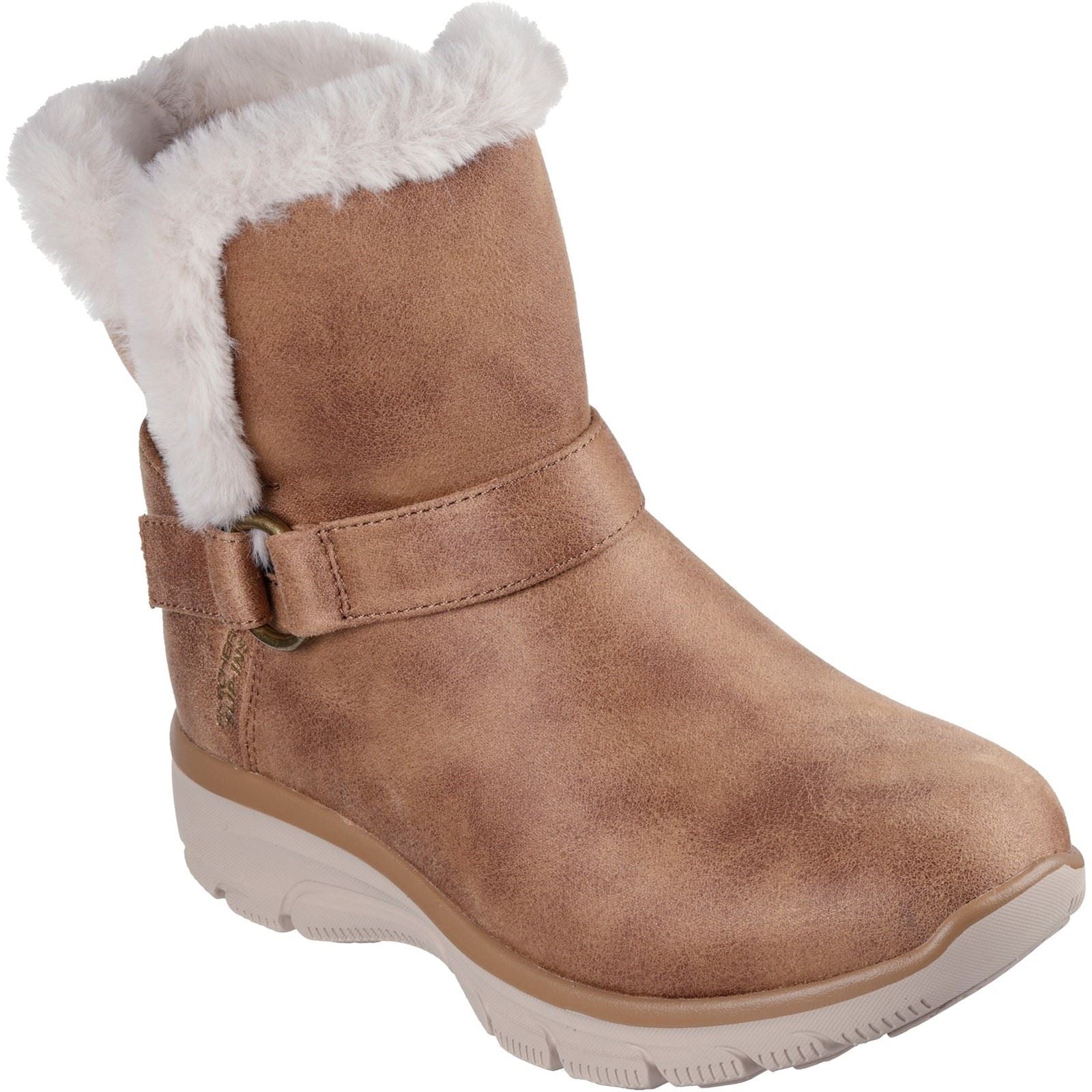 Skechers Easy Going Dreamers Move Textile Women's Chestnut Winter Ankle Boots