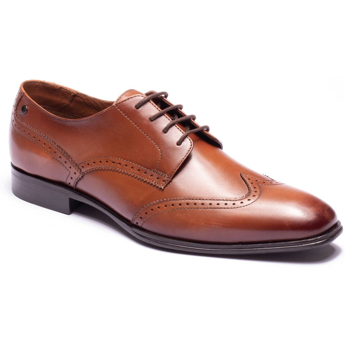 Base London Sloane Leather Men's Tan Brogues Shoes