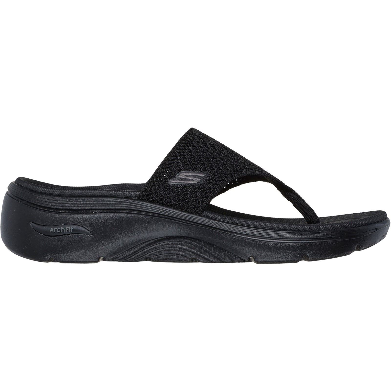 Skechers Go Walk Arch Fit 2.0 Synthetic Women's Black Sandals