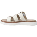 Hush Puppies Celeste Slide Leather Women's Cream Sandals