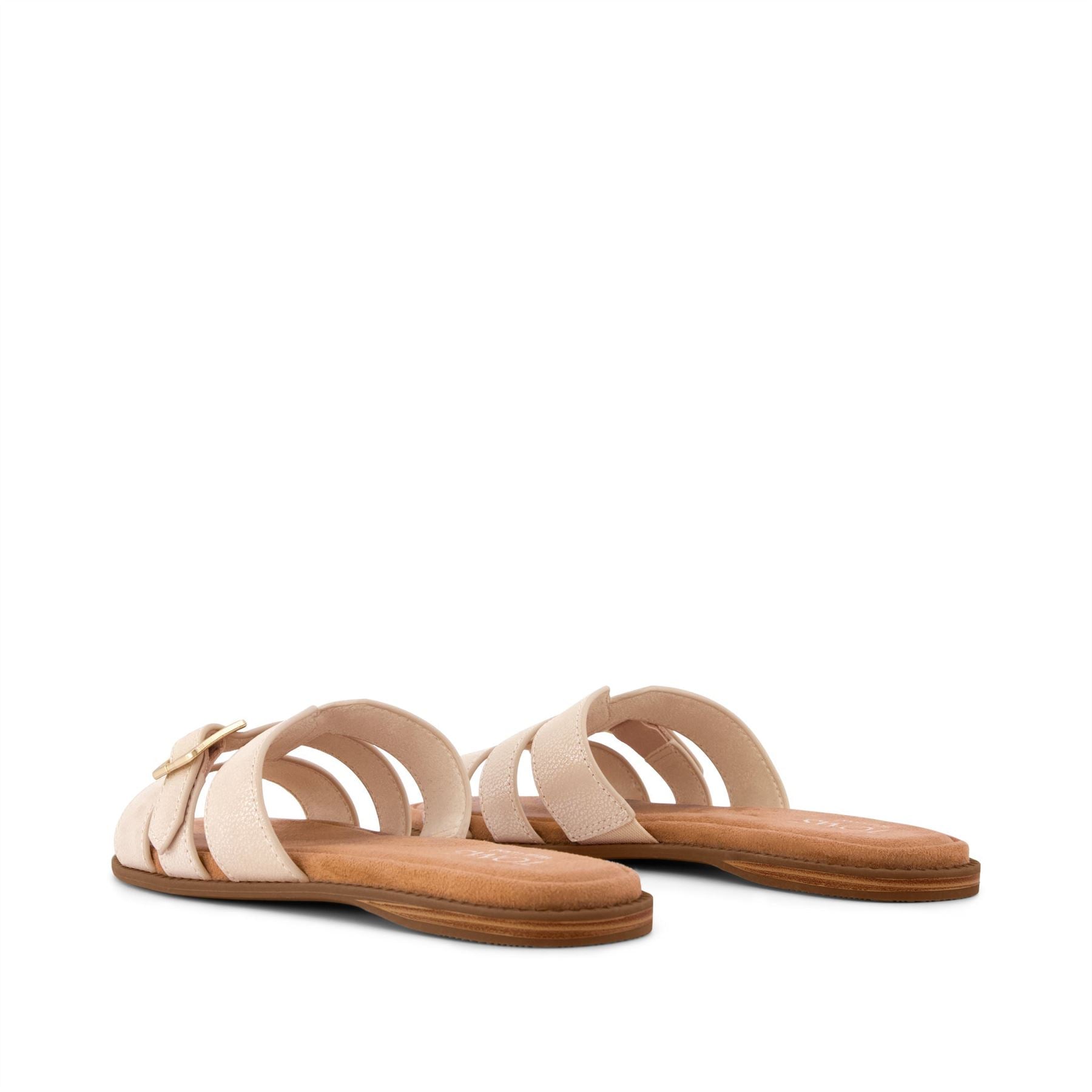 TOMS Sol Mule Leather Women's Champagne Sandals
