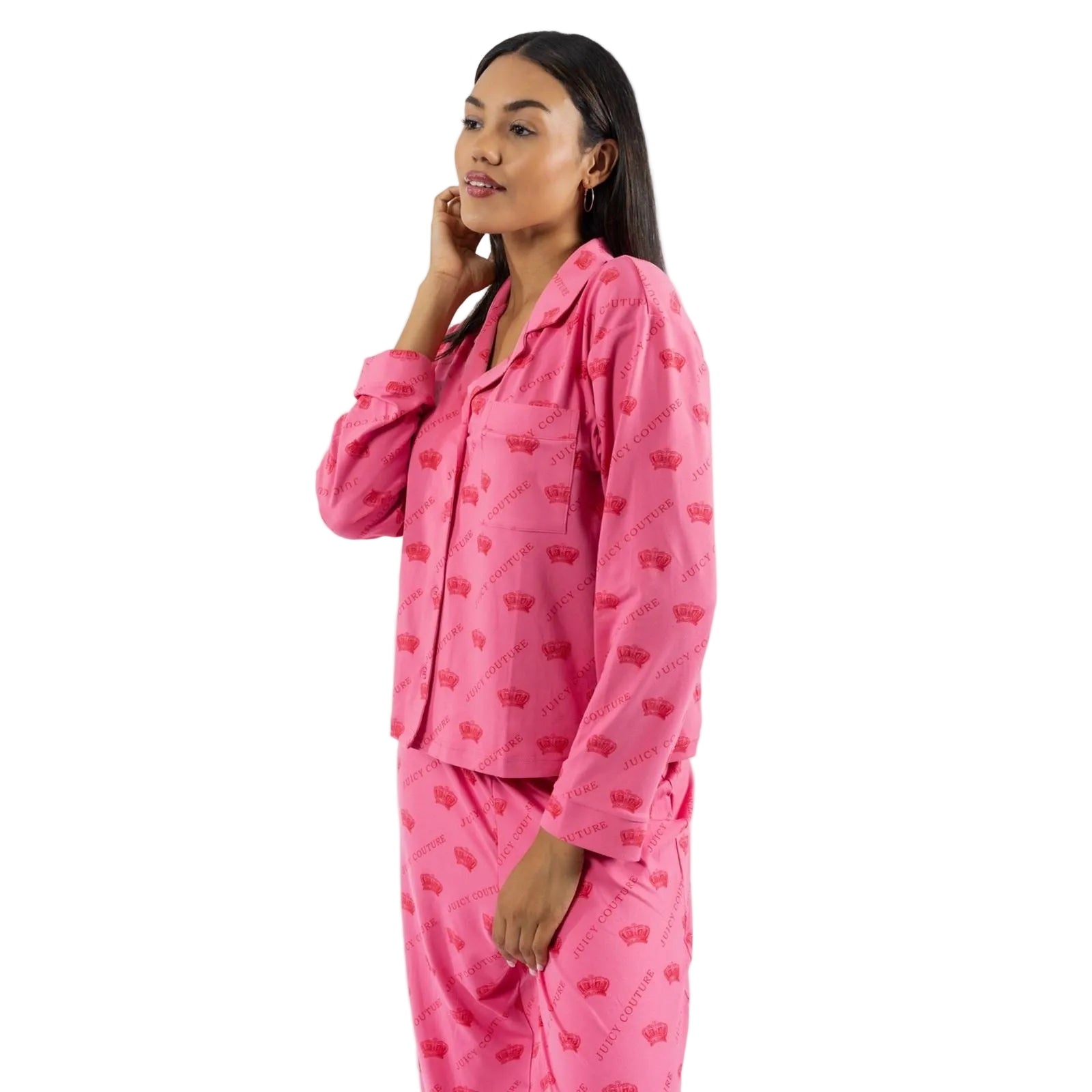 Juicy Couture Estelle & Nolan Polyester Women's Pink Loungewear Set