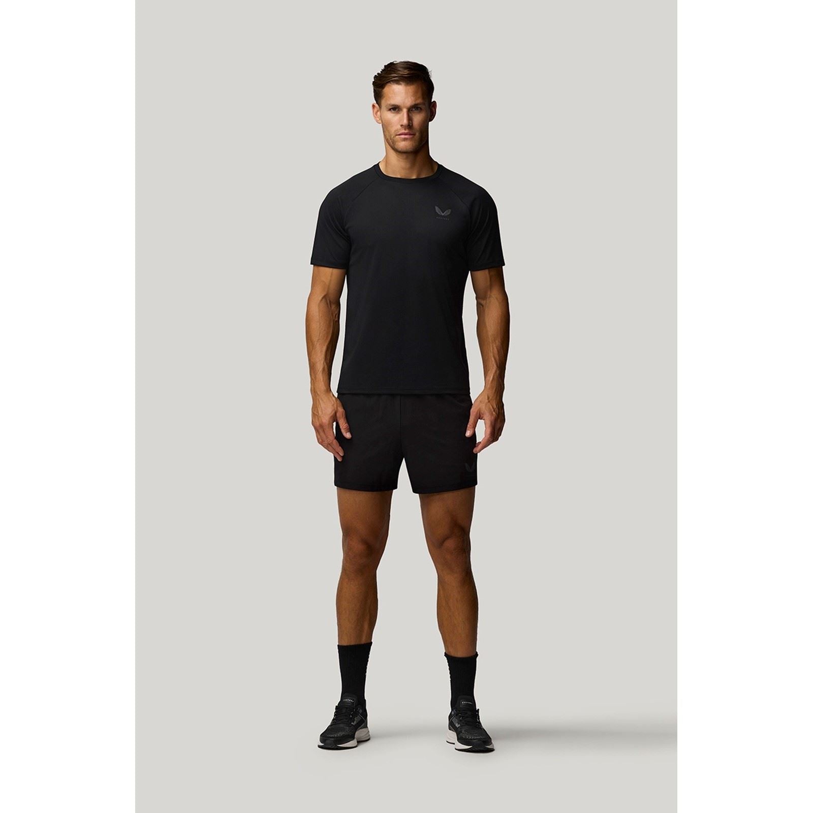 Castore 5" Branded Elastic Men's Black Activewear Shorts