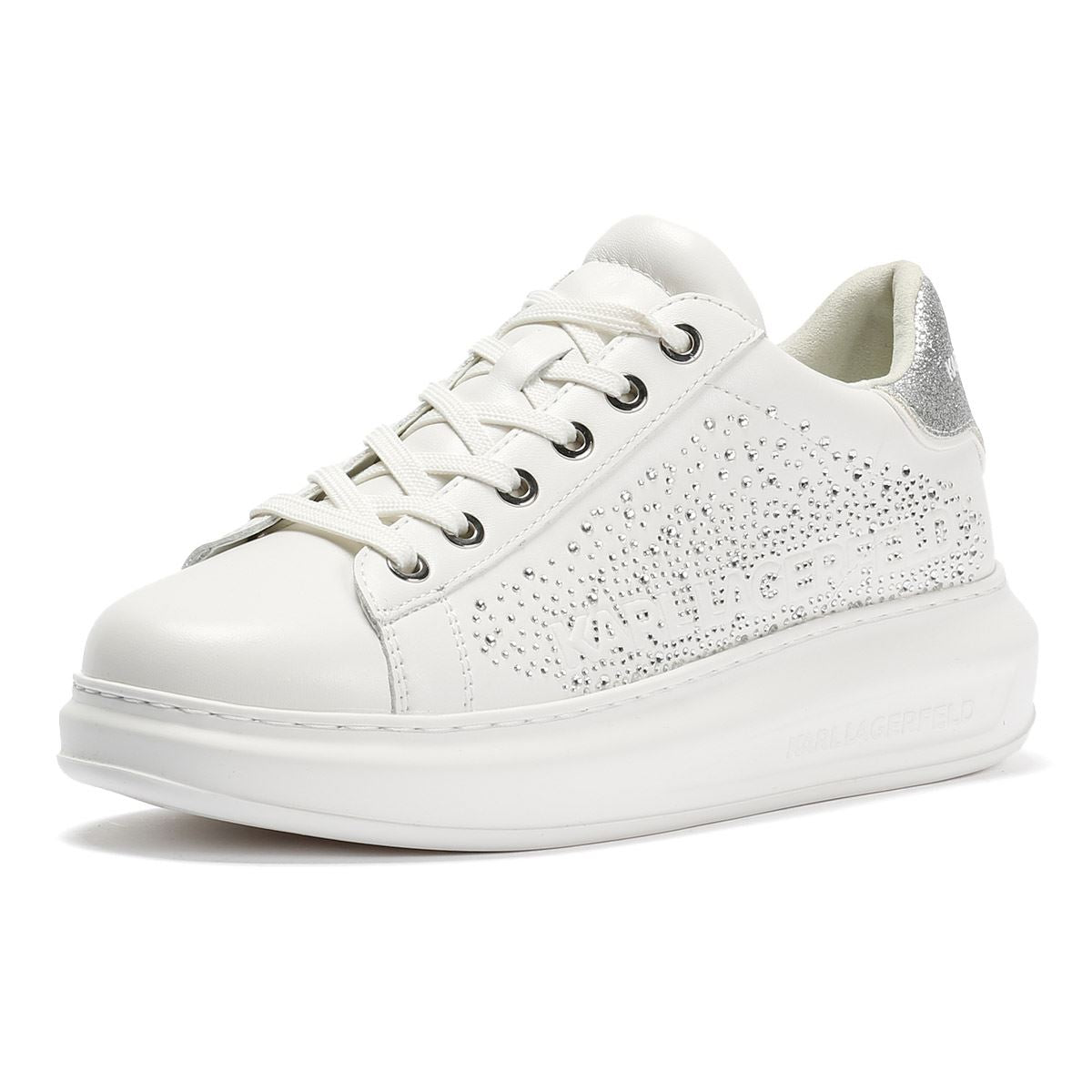 Karl Lagerfeld Kapri Konstellation Leather Women's White/Silver Trainers