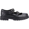 Hush Puppies Ella Leather Junior Black Shoes
