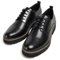 Pod Kris Leather Women's Black Derby Shoes