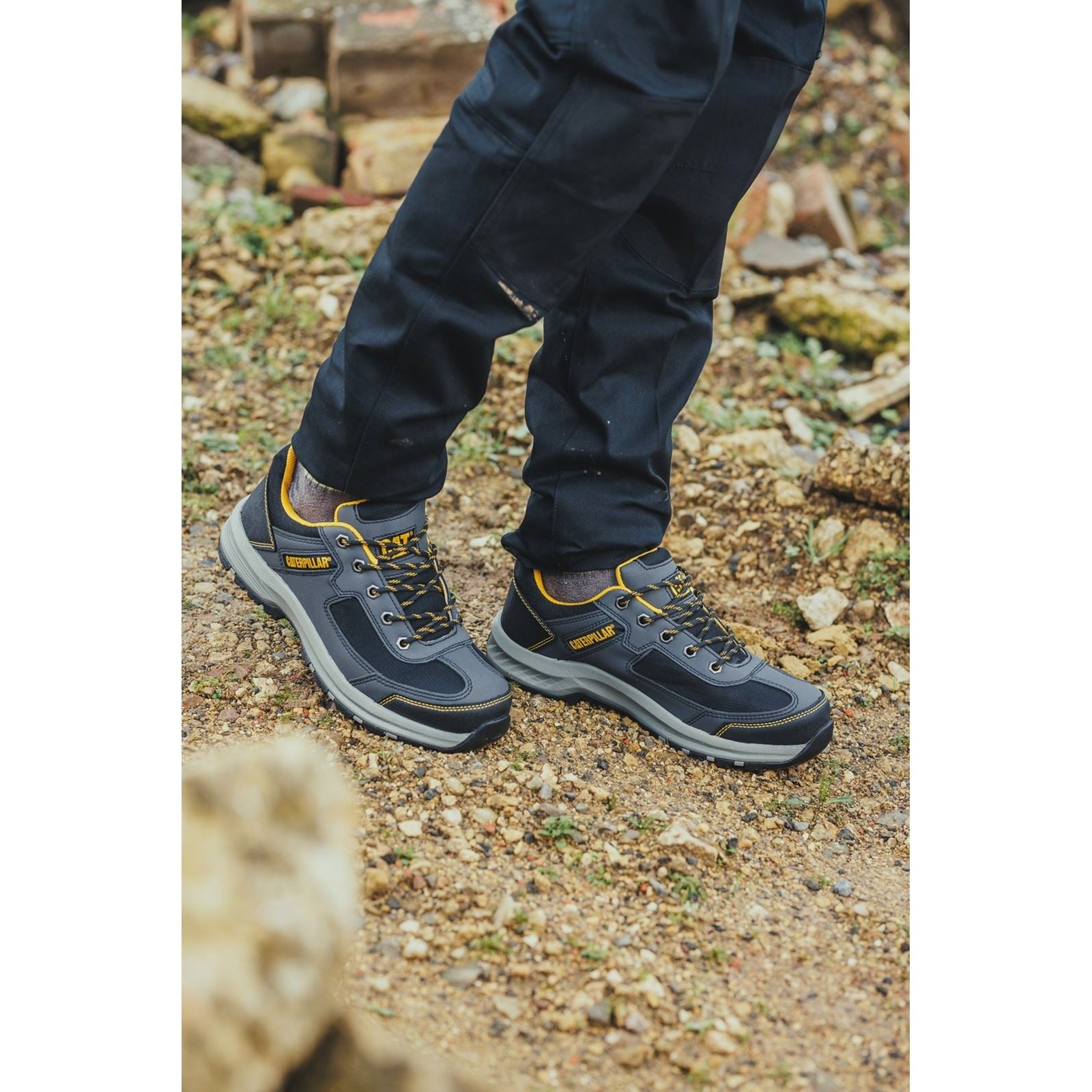 Caterpillar Elmore Low Synthetic Grey Safety Trainers