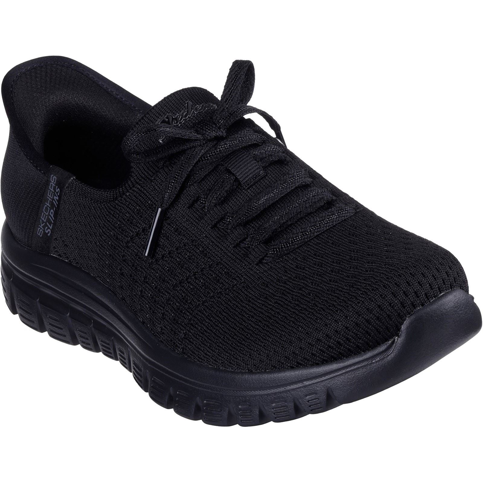 Skechers Graceful First Blush Textile Women's Black Trainers