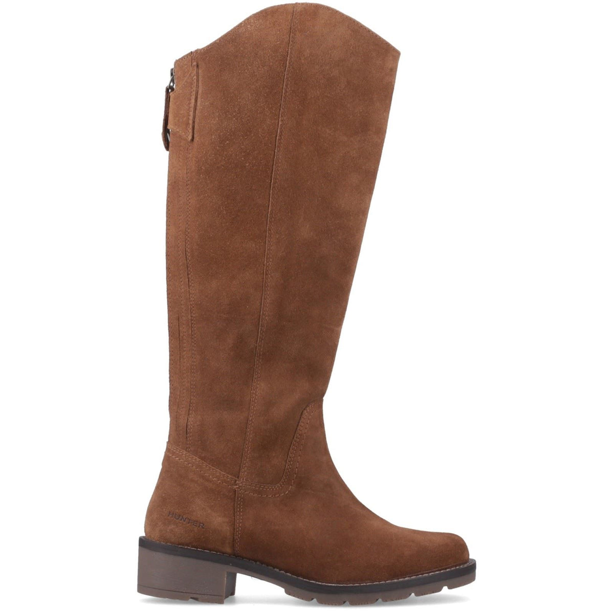 Hunter Katrine Tall WP Suede Women's Tan Heeled Knee High Boots