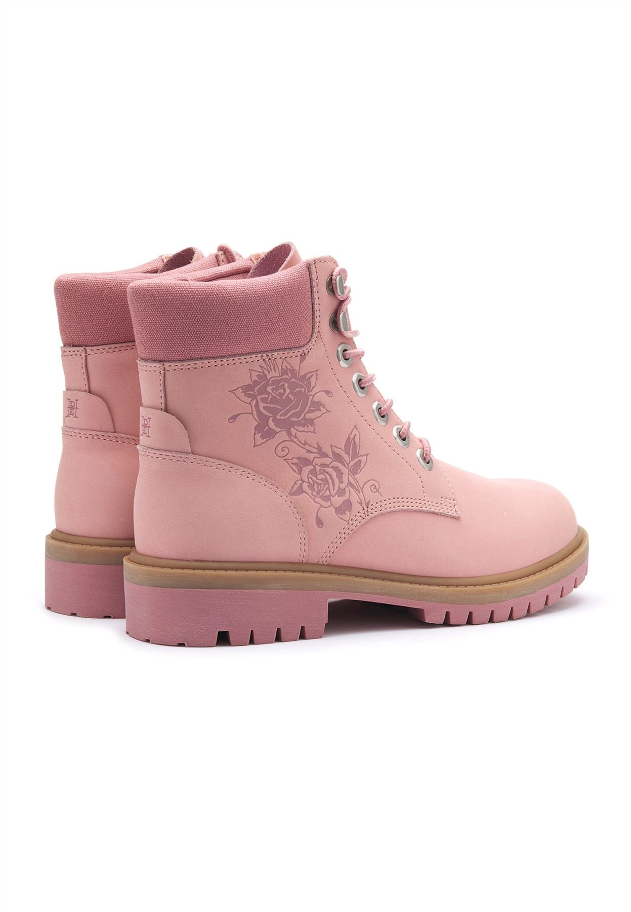 Ed Hardy Wild Roses Nubuck Women's Pink Boots