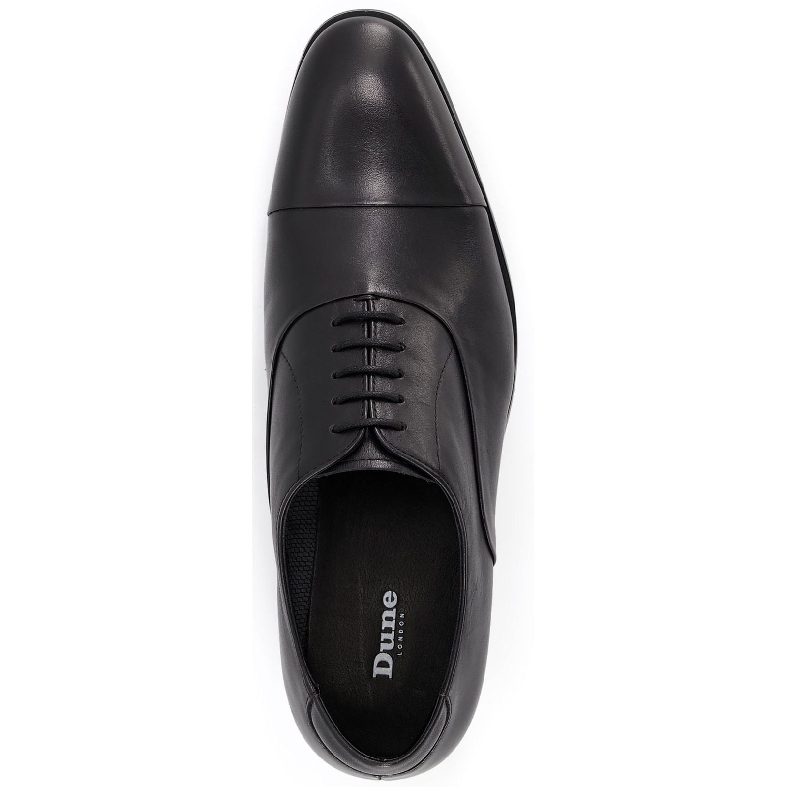 Dune Secrecy Leather Men's Black Oxford Shoes
