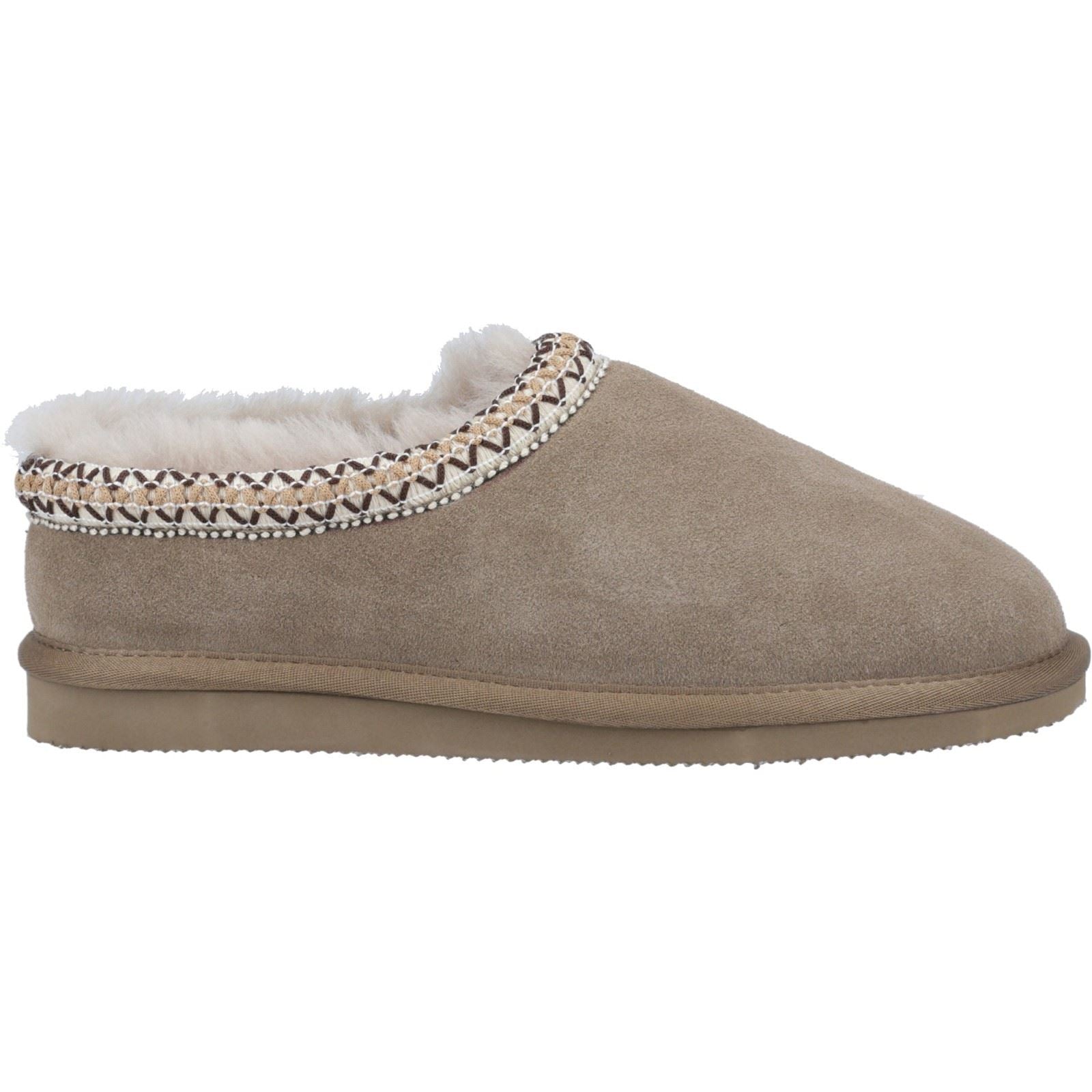 Cotswold Foxmoor Leather Women's Grey Slippers